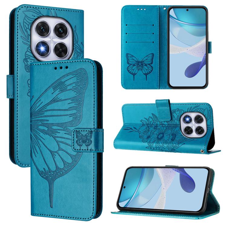 Embossed Butterfly Leather Phone Case, For Xiaomi 15S Pro 5G, For Xiaomi Poco M7 5G / C75 4G, For Xiaomi Poco X7, For Xiaomi 15 Ultra, For Xiaomi Poco X7 Pro, For Xiaomi Poco M7 Pro 5G Global