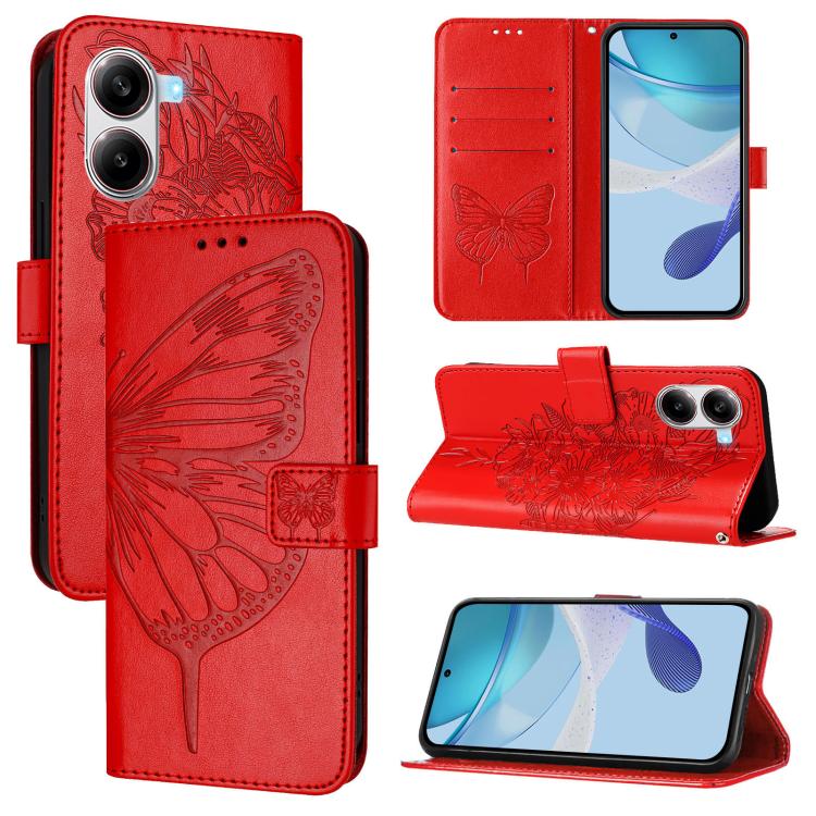 Embossed Butterfly Leather Phone Case, For Xiaomi 15S Pro 5G, For Xiaomi Poco M7 5G / C75 4G, For Xiaomi Poco X7, For Xiaomi 15 Ultra, For Xiaomi Poco X7 Pro, For Xiaomi Poco M7 Pro 5G Global