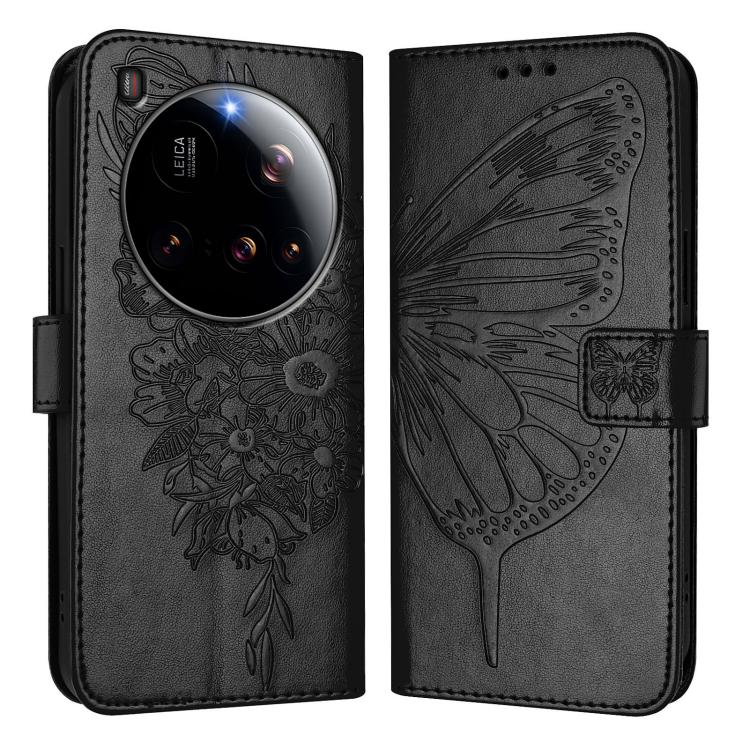 Embossed Butterfly Leather Phone Case, For Xiaomi 15 Ultra, For Xiaomi Poco X7 Pro, For Xiaomi Poco M7 Pro 5G Global, For Xiaomi 14T Pro, For Xiaomi 14T