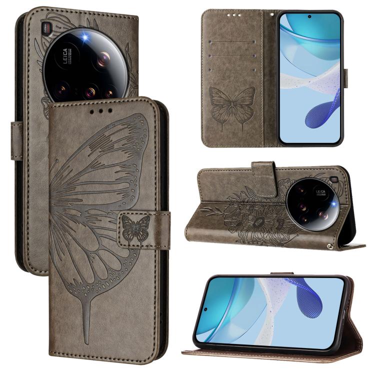 Embossed Butterfly Leather Phone Case, For Xiaomi 15S Pro 5G, For Xiaomi Poco M7 5G / C75 4G, For Xiaomi Poco X7, For Xiaomi 15 Ultra, For Xiaomi Poco X7 Pro, For Xiaomi Poco M7 Pro 5G Global