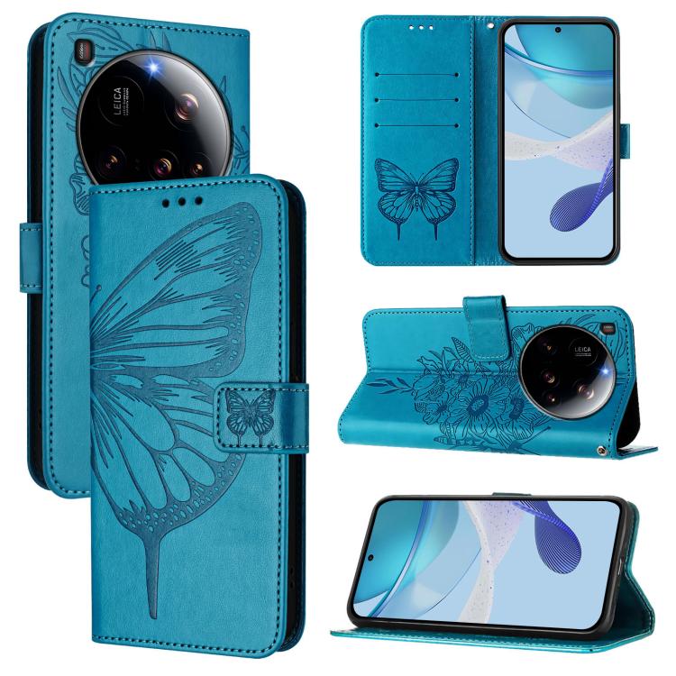 Embossed Butterfly Leather Phone Case, For Xiaomi 15S Pro 5G, For Xiaomi Poco M7 5G / C75 4G, For Xiaomi Poco X7, For Xiaomi 15 Ultra, For Xiaomi Poco X7 Pro, For Xiaomi Poco M7 Pro 5G Global