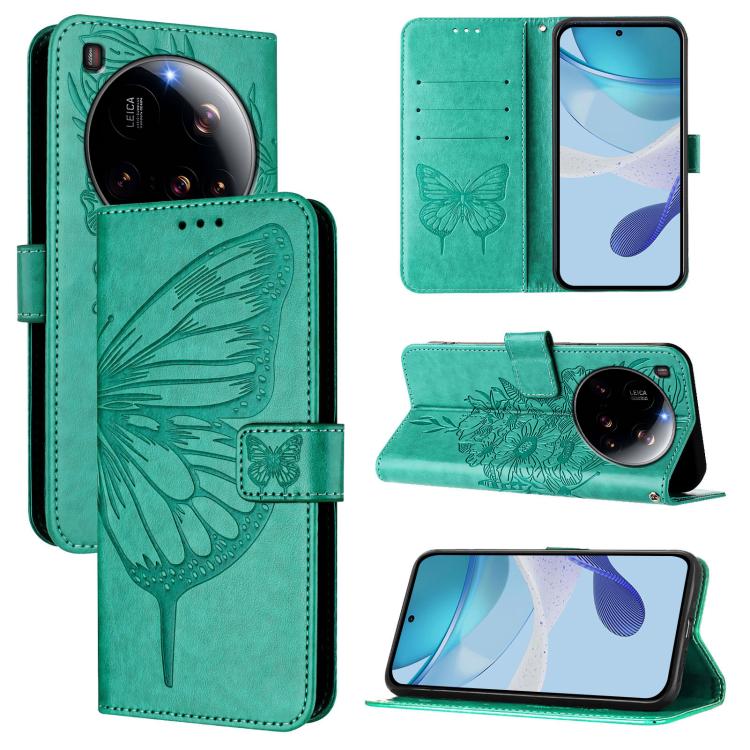 Embossed Butterfly Leather Phone Case, For Xiaomi 15S Pro 5G, For Xiaomi Poco M7 5G / C75 4G, For Xiaomi Poco X7, For Xiaomi 15 Ultra, For Xiaomi Poco X7 Pro, For Xiaomi Poco M7 Pro 5G Global