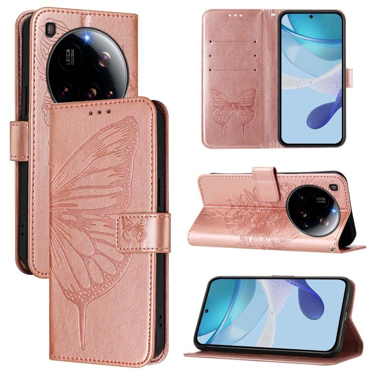 Embossed Butterfly Leather Phone Case, For Xiaomi 15S Pro 5G, For Xiaomi Poco M7 5G / C75 4G, For Xiaomi Poco X7, For Xiaomi 15 Ultra, For Xiaomi Poco X7 Pro, For Xiaomi Poco M7 Pro 5G Global