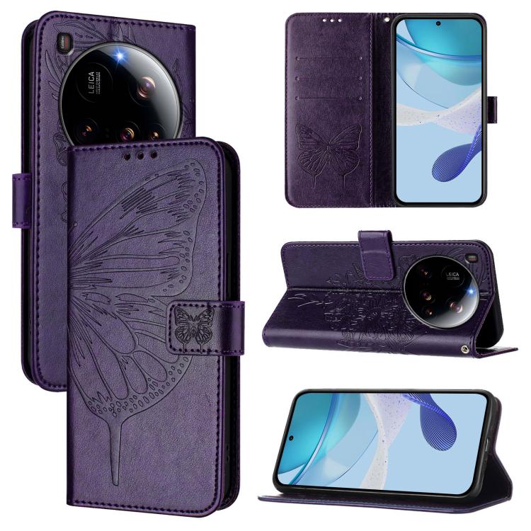 Embossed Butterfly Leather Phone Case, For Xiaomi 15S Pro 5G, For Xiaomi Poco M7 5G / C75 4G, For Xiaomi Poco X7, For Xiaomi 15 Ultra, For Xiaomi Poco X7 Pro, For Xiaomi Poco M7 Pro 5G Global