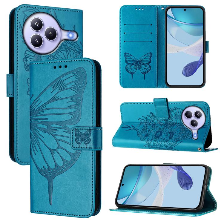 Embossed Butterfly Leather Phone Case, For Xiaomi 17 Max 5G, For Xiaomi 17T Pro 5G, For Xiaomi Poco M7 4G 169mm, For Xiaomi 15T Pro 5G, For Xiaomi 15T 5G, For Xiaomi Civi 5 Pro 5G