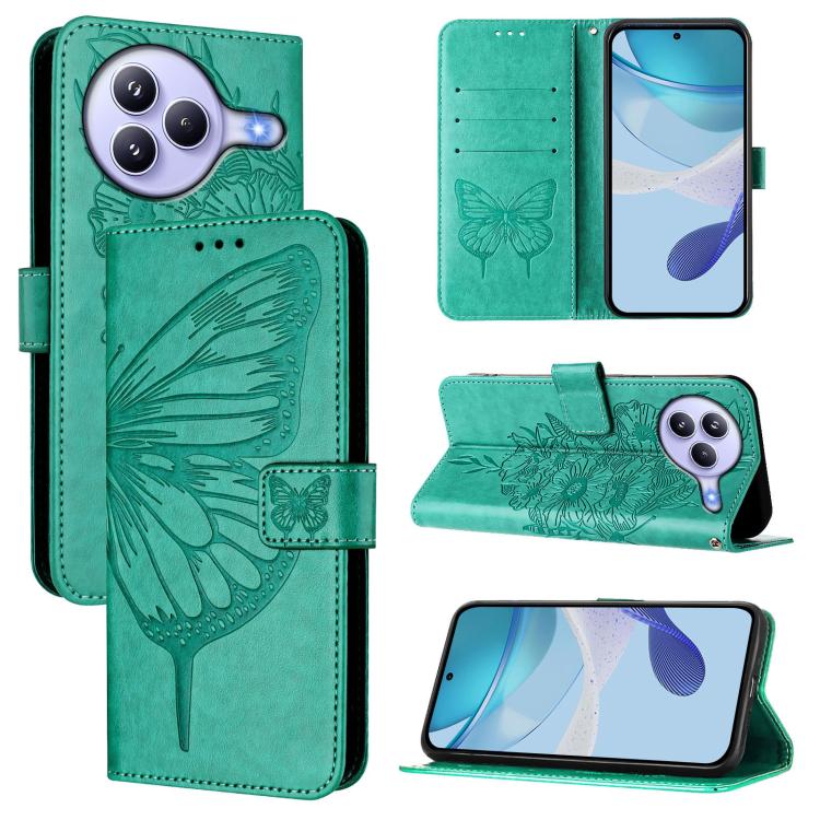 Embossed Butterfly Leather Phone Case, For Xiaomi 17 Max 5G, For Xiaomi 17T Pro 5G, For Xiaomi Poco M7 4G 169mm, For Xiaomi 15T Pro 5G, For Xiaomi 15T 5G, For Xiaomi Civi 5 Pro 5G