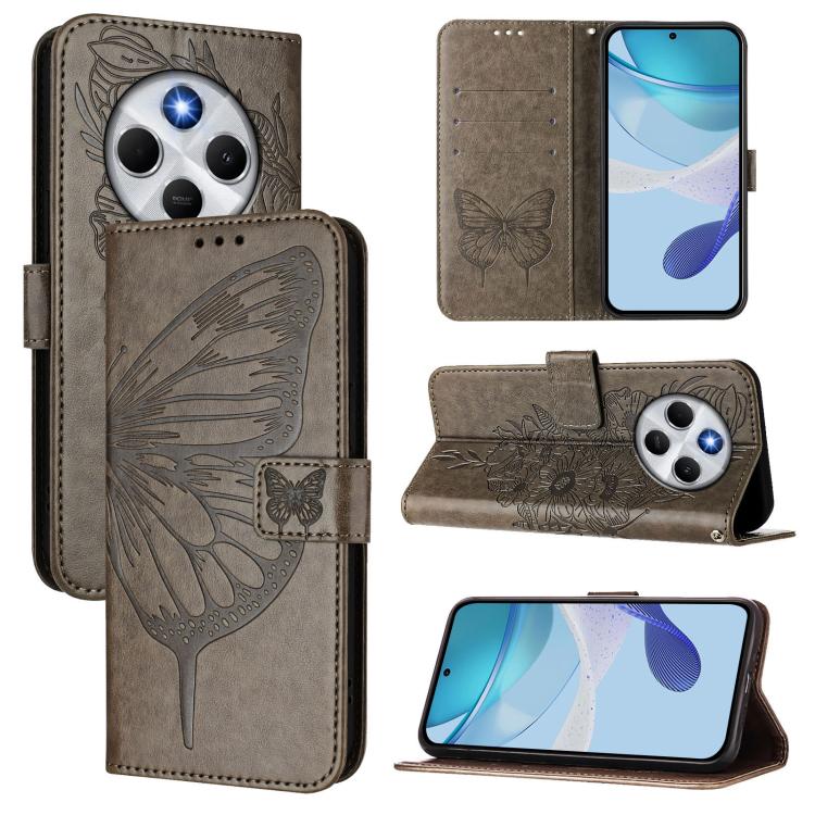 Embossed Butterfly Leather Phone Case, For Xiaomi 15S Pro 5G, For Xiaomi Poco M7 5G / C75 4G, For Xiaomi Poco X7, For Xiaomi 15 Ultra, For Xiaomi Poco X7 Pro, For Xiaomi Poco M7 Pro 5G Global