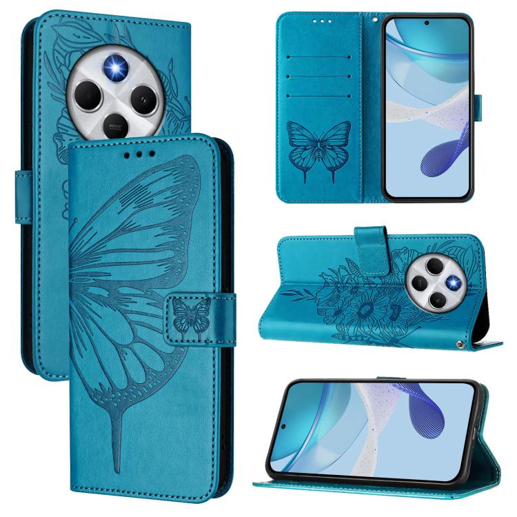 Embossed Butterfly Leather Phone Case, For Xiaomi 15S Pro 5G, For Xiaomi Poco M7 5G / C75 4G, For Xiaomi Poco X7, For Xiaomi 15 Ultra, For Xiaomi Poco X7 Pro, For Xiaomi Poco M7 Pro 5G Global
