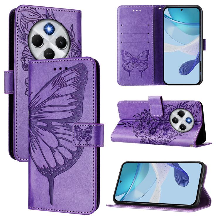 Embossed Butterfly Leather Phone Case, For Xiaomi 15S Pro 5G, For Xiaomi Poco M7 5G / C75 4G, For Xiaomi Poco X7, For Xiaomi 15 Ultra, For Xiaomi Poco X7 Pro, For Xiaomi Poco M7 Pro 5G Global