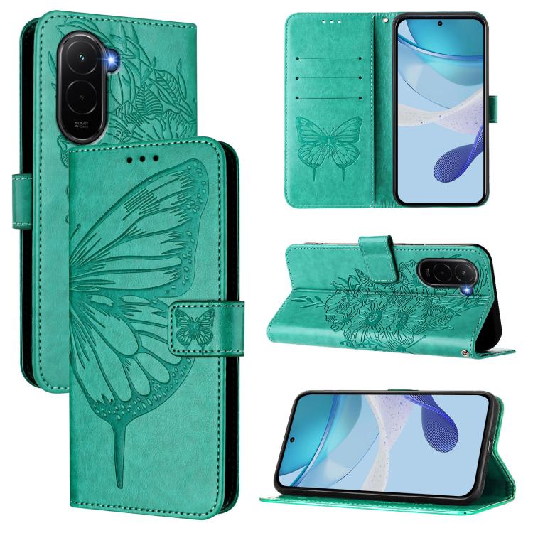 Embossed Butterfly Leather Phone Case, For Xiaomi 17 Max 5G, For Xiaomi 17T Pro 5G, For Xiaomi Poco M7 4G 169mm, For Xiaomi 15T Pro 5G, For Xiaomi 15T 5G, For Xiaomi Civi 5 Pro 5G
