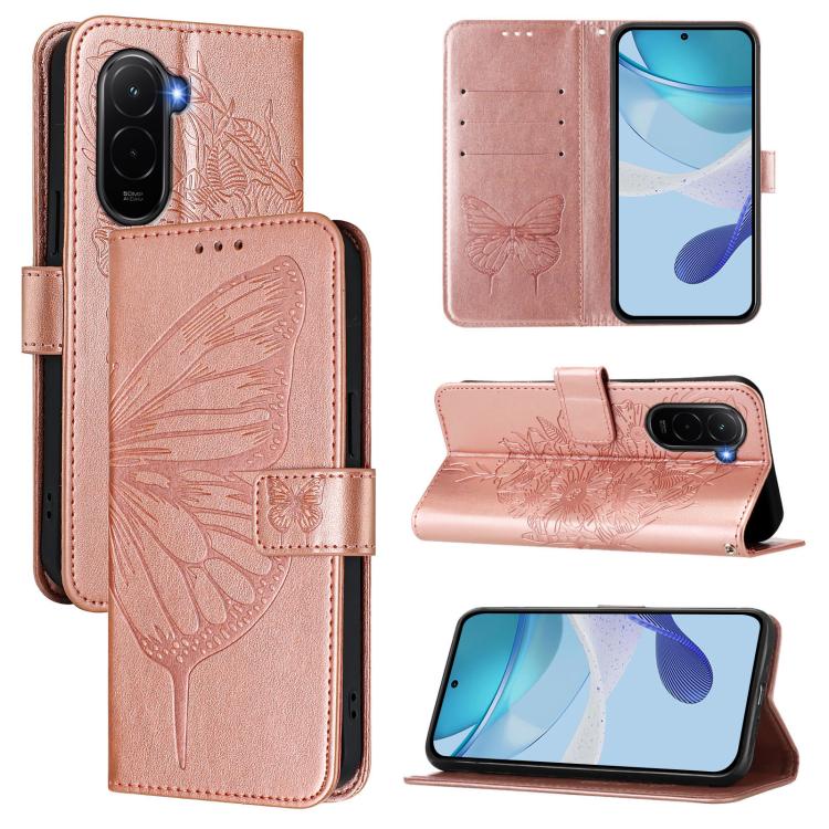 Embossed Butterfly Leather Phone Case, For Xiaomi 17 Max 5G, For Xiaomi 17T Pro 5G, For Xiaomi Poco M7 4G 169mm, For Xiaomi 15T Pro 5G, For Xiaomi 15T 5G, For Xiaomi Civi 5 Pro 5G