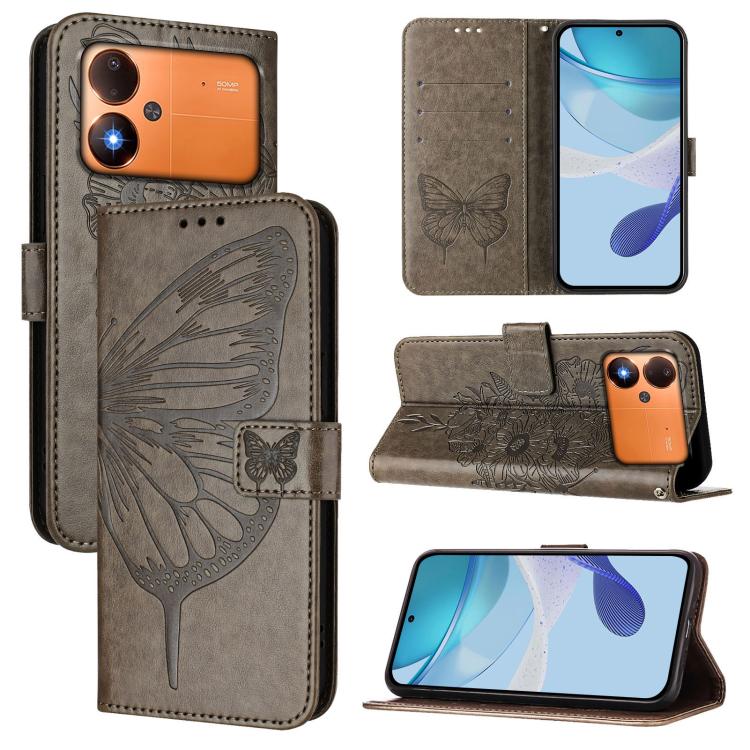 Embossed Butterfly Leather Phone Case, For Xiaomi Poco M8 Power 5G, For Xiaomi Poco F9 Ultra 5G, For Xiaomi Poco F9 Pro / Redmi K100 Pro 5G, For Xiaomi 17 Max 5G, For Xiaomi 17T Pro 5G, For Xiaomi Poco M7 4G 169mm