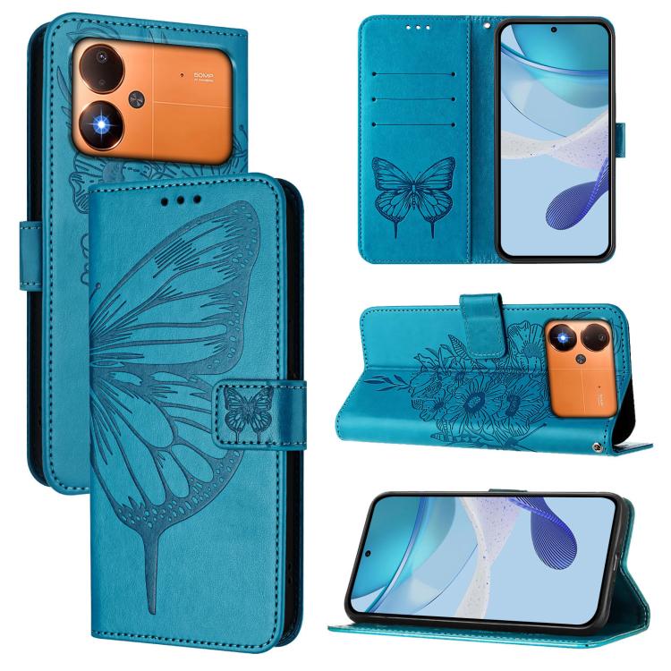 Embossed Butterfly Leather Phone Case, For Xiaomi Poco M8 Power 5G, For Xiaomi Poco F9 Ultra 5G, For Xiaomi Poco F9 Pro / Redmi K100 Pro 5G, For Xiaomi 17 Max 5G, For Xiaomi 17T Pro 5G, For Xiaomi Poco M7 4G 169mm
