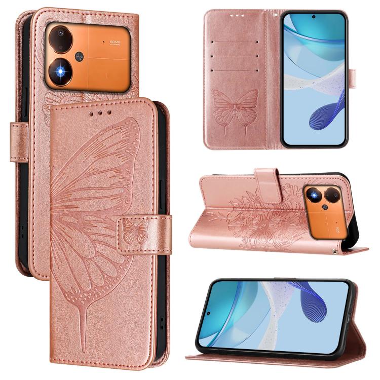 Embossed Butterfly Leather Phone Case, For Xiaomi Poco M8 Power 5G, For Xiaomi Poco F9 Ultra 5G, For Xiaomi Poco F9 Pro / Redmi K100 Pro 5G, For Xiaomi 17 Max 5G, For Xiaomi 17T Pro 5G, For Xiaomi Poco M7 4G 169mm