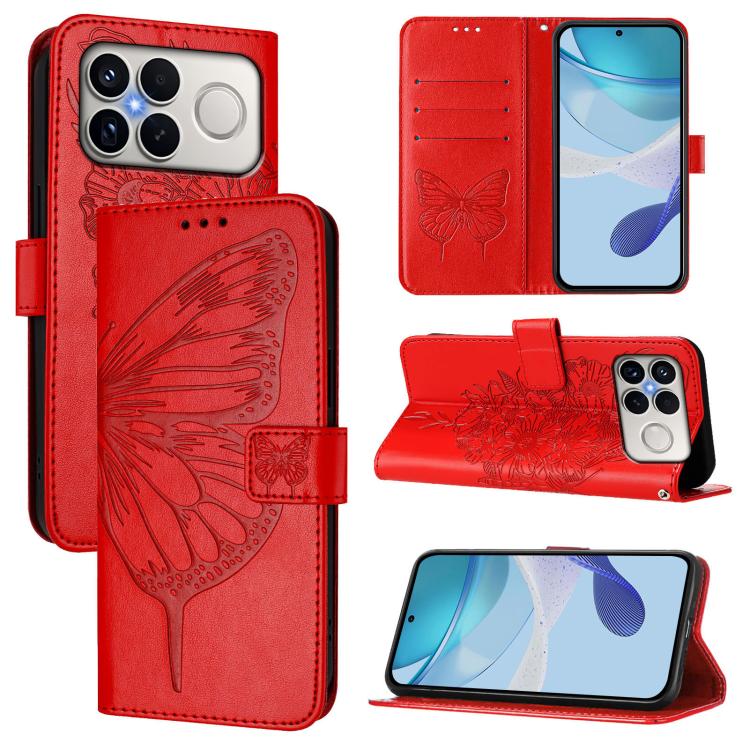 Embossed Butterfly Leather Phone Case, For Xiaomi Poco M8 Power 5G, For Xiaomi Poco F9 Ultra 5G, For Xiaomi Poco F9 Pro / Redmi K100 Pro 5G, For Xiaomi 17 Max 5G, For Xiaomi 17T Pro 5G, For Xiaomi Poco M7 4G 169mm
