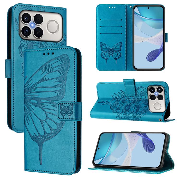 Embossed Butterfly Leather Phone Case, For Xiaomi Poco M8 Power 5G, For Xiaomi Poco F9 Ultra 5G, For Xiaomi Poco F9 Pro / Redmi K100 Pro 5G, For Xiaomi 17 Max 5G, For Xiaomi 17T Pro 5G, For Xiaomi Poco M7 4G 169mm