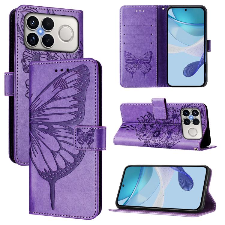 Embossed Butterfly Leather Phone Case, For Xiaomi Poco M8 Power 5G, For Xiaomi Poco F9 Ultra 5G, For Xiaomi Poco F9 Pro / Redmi K100 Pro 5G, For Xiaomi 17 Max 5G, For Xiaomi 17T Pro 5G, For Xiaomi Poco M7 4G 169mm