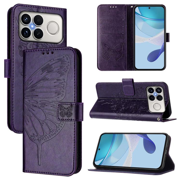 Embossed Butterfly Leather Phone Case, For Xiaomi Poco M8 Power 5G, For Xiaomi Poco F9 Ultra 5G, For Xiaomi Poco F9 Pro / Redmi K100 Pro 5G, For Xiaomi 17 Max 5G, For Xiaomi 17T Pro 5G, For Xiaomi Poco M7 4G 169mm