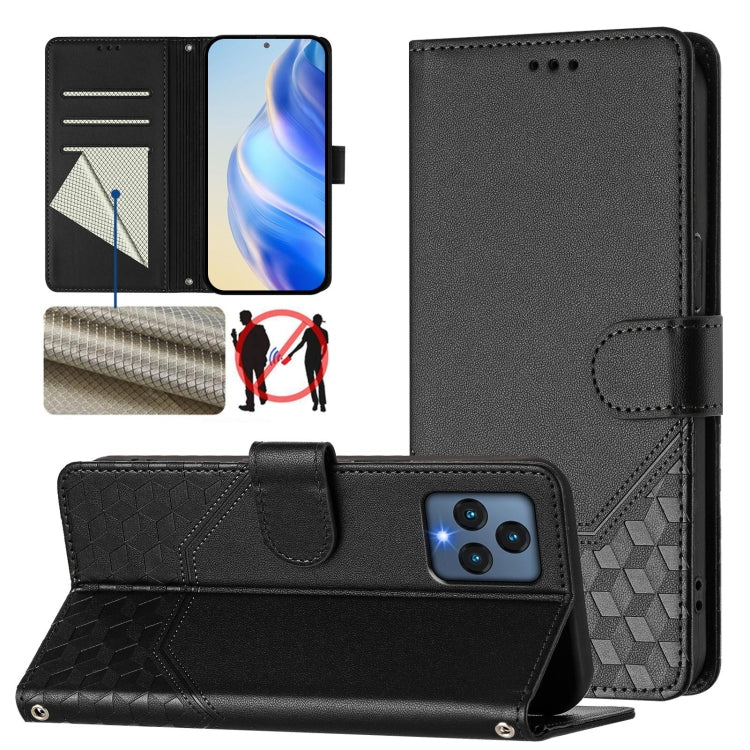 Honeycomb Embossing RFID Leather Phone Case, For T-Mobile Revvl 8 5G, For T-Mobile Revvl 7 Pro, For T-Mobile Revvl 7, For T-Mobile Revvl 6 Pro 5G / 6x Pro 5G, For T-Mobile Revvl 6 5G / 6x 5G