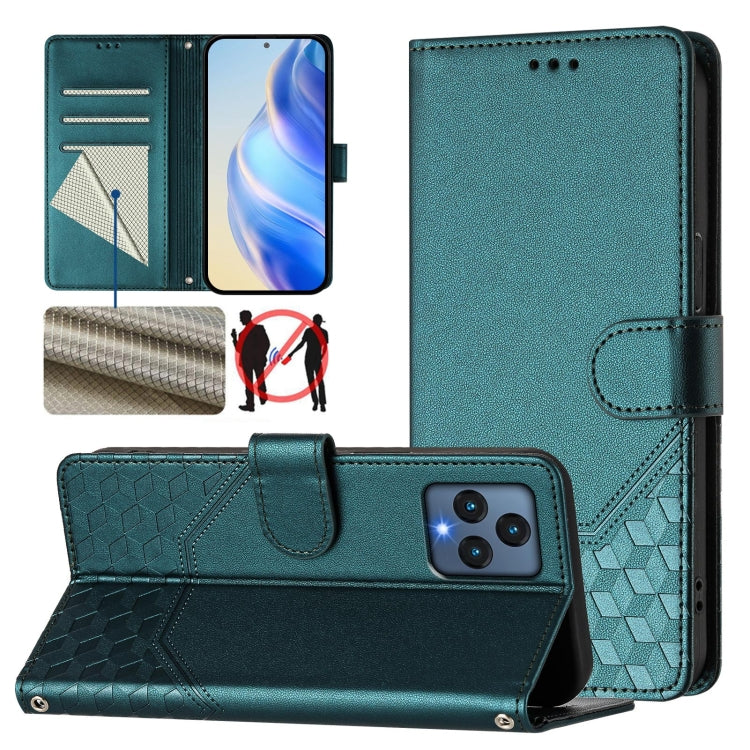 Honeycomb Embossing RFID Leather Phone Case, For T-Mobile Revvl 8 5G, For T-Mobile Revvl 7 Pro, For T-Mobile Revvl 7, For T-Mobile Revvl 6 Pro 5G / 6x Pro 5G, For T-Mobile Revvl 6 5G / 6x 5G
