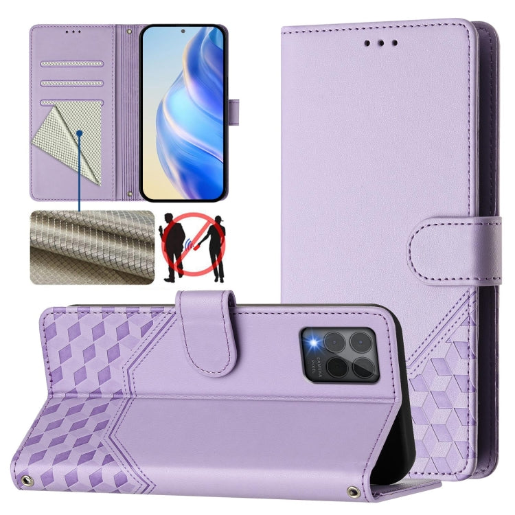 Honeycomb Embossing RFID Leather Phone Case, For T-Mobile Revvl 8 5G, For T-Mobile Revvl 7 Pro, For T-Mobile Revvl 7, For T-Mobile Revvl 6 Pro 5G / 6x Pro 5G, For T-Mobile Revvl 6 5G / 6x 5G