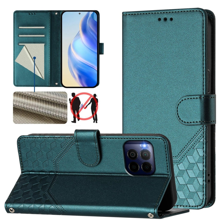 Honeycomb Embossing RFID Leather Phone Case, For T-Mobile Revvl 8 5G, For T-Mobile Revvl 7 Pro, For T-Mobile Revvl 7, For T-Mobile Revvl 6 Pro 5G / 6x Pro 5G, For T-Mobile Revvl 6 5G / 6x 5G
