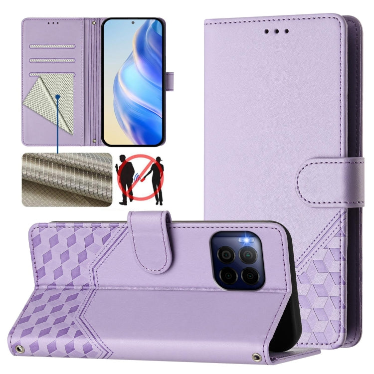 Honeycomb Embossing RFID Leather Phone Case, For T-Mobile Revvl 8 5G, For T-Mobile Revvl 7 Pro, For T-Mobile Revvl 7, For T-Mobile Revvl 6 Pro 5G / 6x Pro 5G, For T-Mobile Revvl 6 5G / 6x 5G