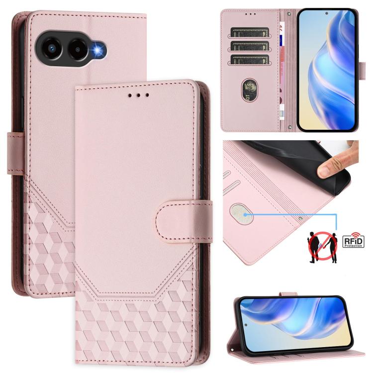 Honeycomb Embossing RFID Leather Phone Case, For T-Mobile Revvl 8 5G, For T-Mobile Revvl 7 Pro, For T-Mobile Revvl 7, For T-Mobile Revvl 6 Pro 5G / 6x Pro 5G, For T-Mobile Revvl 6 5G / 6x 5G