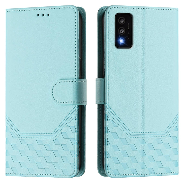 Honeycomb Embossing RFID Leather Phone Case, For TCL 30T, For TCL 30Z, For TCL 30 5G / 4G / 30+, For TCL 30 SE, For TCL 30 XE 5G, For TCL 20R