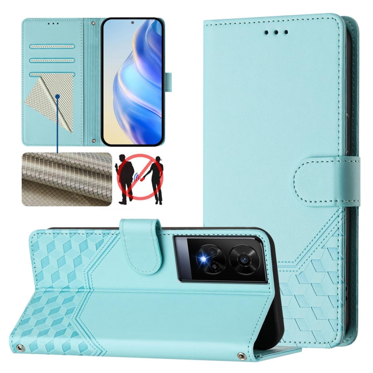 Honeycomb Embossing RFID Leather Phone Case, For TCL 50 XL, For TCL 50 XE, For TCL 50 5G, For TCL 50 SE, For TCL 501, For TCL 505, For TCL 502, For TCL 405 / 406 / 408