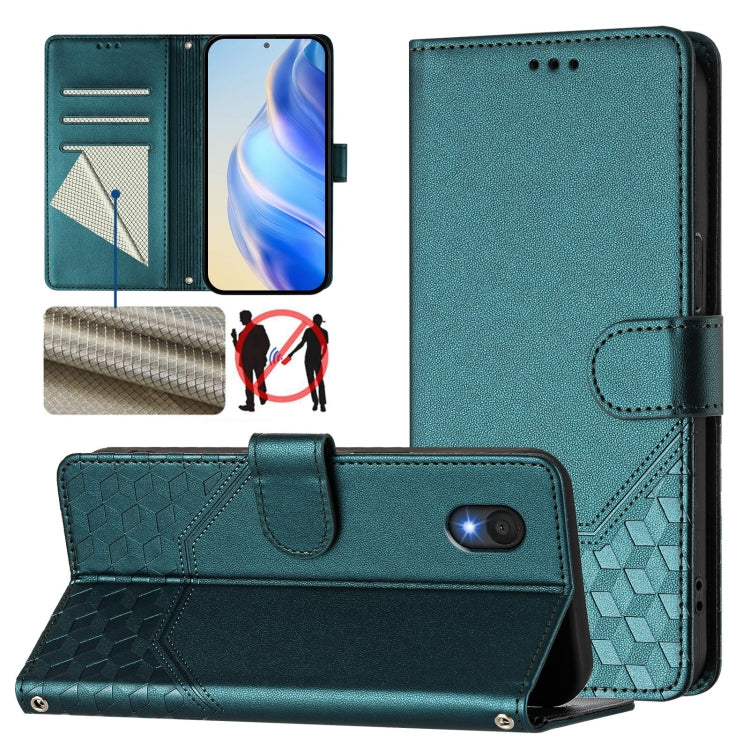 Honeycomb Embossing RFID Leather Phone Case, For TCL K70 Power 4G / K70 4G, For TCL Nxtpaper 70 Pro 5G, For TCL K32 5G / K33 5G, For TCL 60 NxtPaper, For TCL 605 / 60 SE, For TCL 50 Pro NxtPaper, For TCL 50 LE, For TCL 201