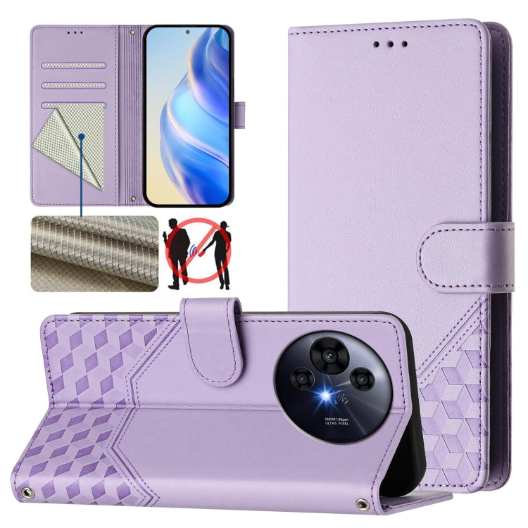 Honeycomb Embossing RFID Leather Phone Case, For TCL K70 Power 4G / K70 4G, For TCL Nxtpaper 70 Pro 5G, For TCL K32 5G / K33 5G, For TCL 60 NxtPaper, For TCL 605 / 60 SE, For TCL 50 Pro NxtPaper, For TCL 50 LE, For TCL 201