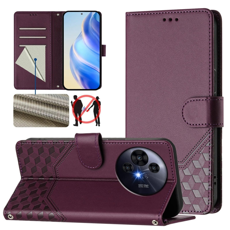 Honeycomb Embossing RFID Leather Phone Case, For TCL K70 Power 4G / K70 4G, For TCL Nxtpaper 70 Pro 5G, For TCL K32 5G / K33 5G, For TCL 60 NxtPaper, For TCL 605 / 60 SE, For TCL 50 Pro NxtPaper, For TCL 50 LE, For TCL 201