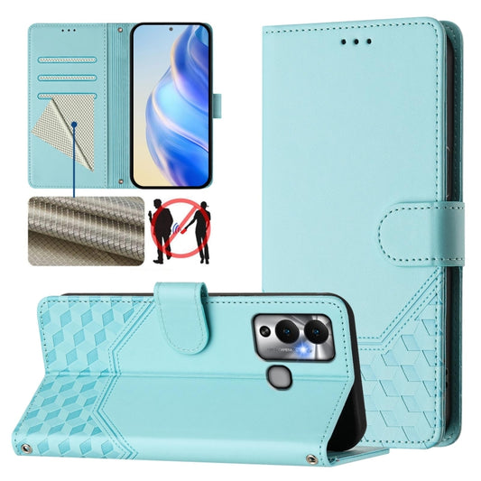 Honeycomb Embossing RFID Leather Phone Case, For Infinix Hot 12 Play, For Infinix Hot 10 Play / Hot 11 Play, For Infinix Hot 10T / Hot 10S, For Infinix Hot 10i