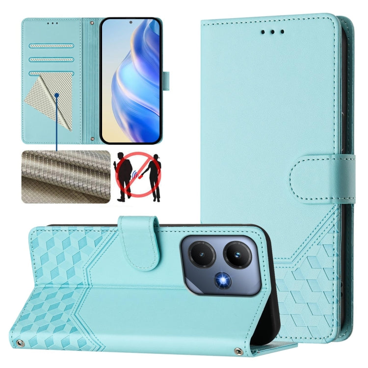 Honeycomb Embossing RFID Leather Phone Case, For Infinix Smart 7 Plus / 7 HD / 7 India, For Infinix Note 30 5G / 4G, For Infinix Note 30 Pro 4G, For Infinix Note 30 VIP, For Infinix Hot 30i, For Infinix Hot 30 4G, For Infinix Hot 20S / Hot 20 Pro      ...