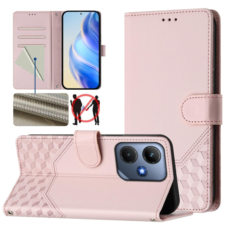 Honeycomb Embossing RFID Leather Phone Case, For Infinix Smart 7 Plus / 7 HD / 7 India, For Infinix Note 30 5G / 4G, For Infinix Note 30 Pro 4G, For Infinix Note 30 VIP, For Infinix Hot 30i, For Infinix Hot 30 4G, For Infinix Hot 20S / Hot 20 Pro      ...