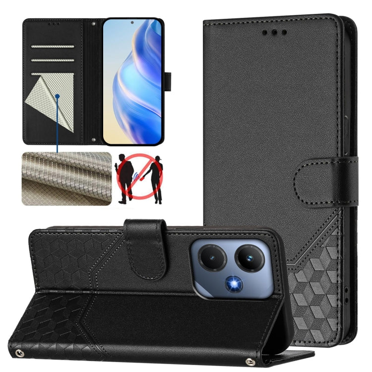 Honeycomb Embossing RFID Leather Phone Case, For Infinix Smart 7 Plus / 7 HD / 7 India, For Infinix Note 30 5G / 4G, For Infinix Note 30 Pro 4G, For Infinix Note 30 VIP, For Infinix Hot 30i, For Infinix Hot 30 4G, For Infinix Hot 20S / Hot 20 Pro      ...