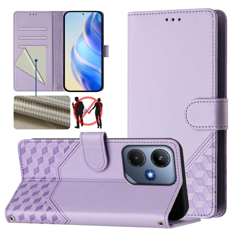 Honeycomb Embossing RFID Leather Phone Case, For Infinix Smart 7 Plus / 7 HD / 7 India, For Infinix Note 30 5G / 4G, For Infinix Note 30 Pro 4G, For Infinix Note 30 VIP, For Infinix Hot 30i, For Infinix Hot 30 4G, For Infinix Hot 20S / Hot 20 Pro      ...
