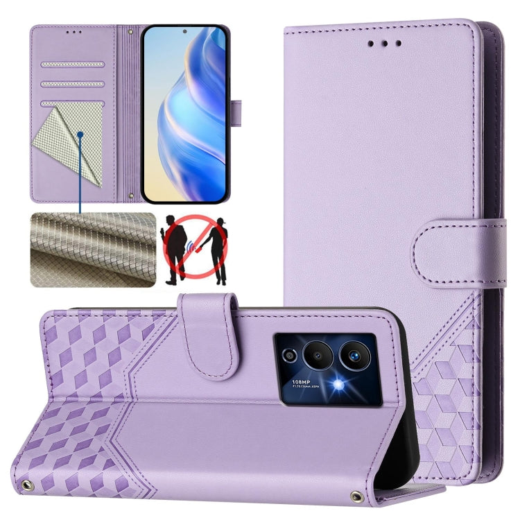 Honeycomb Embossing RFID Leather Phone Case, For Infinix Hot 12i / Hot 20i, For Infinix Zero 5G 2023, For Infinix Hot 20 Play, For Infinix Hot 20 4G, For Infinix Zero 20, For Infinix Note 12 4G / Note 12 Pro 4G, For Infinix Smart 6 / 6 Plus / 6 HD     ...