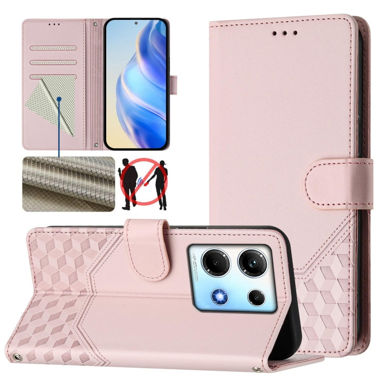 Honeycomb Embossing RFID Leather Phone Case, For Infinix Smart 7 Plus / 7 HD / 7 India, For Infinix Note 30 5G / 4G, For Infinix Note 30 Pro 4G, For Infinix Note 30 VIP, For Infinix Hot 30i, For Infinix Hot 30 4G, For Infinix Hot 20S / Hot 20 Pro      ...