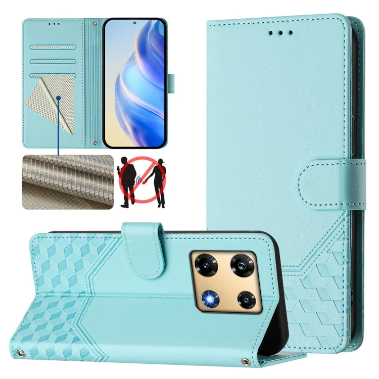 Honeycomb Embossing RFID Leather Phone Case, For Infinix Smart 7 Plus / 7 HD / 7 India, For Infinix Note 30 5G / 4G, For Infinix Note 30 Pro 4G, For Infinix Note 30 VIP, For Infinix Hot 30i, For Infinix Hot 30 4G, For Infinix Hot 20S / Hot 20 Pro      ...