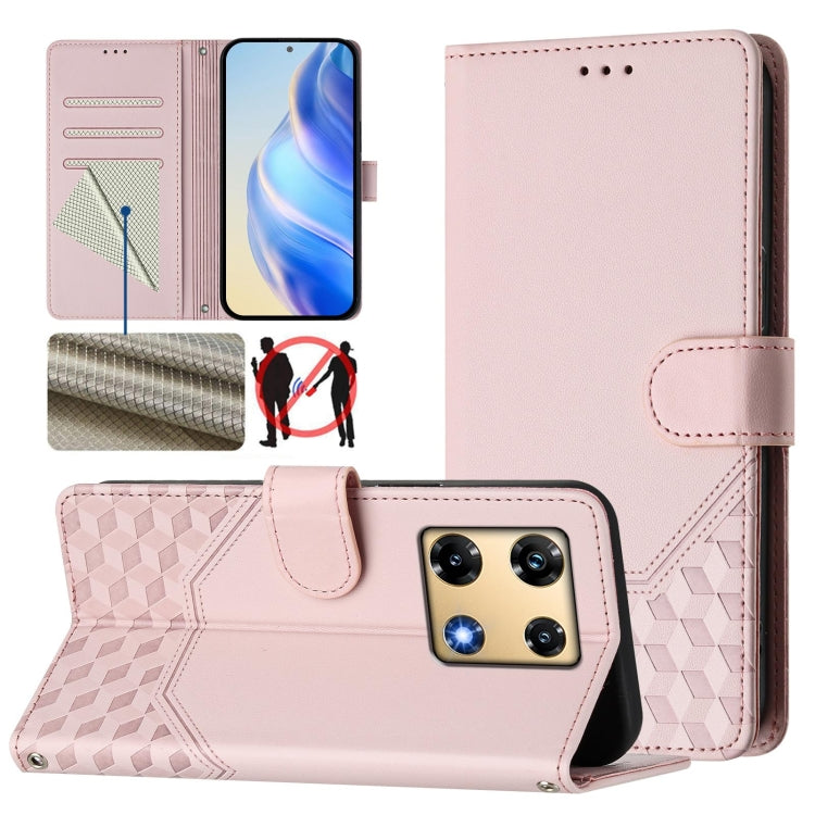 Honeycomb Embossing RFID Leather Phone Case, For Infinix Smart 7 Plus / 7 HD / 7 India, For Infinix Note 30 5G / 4G, For Infinix Note 30 Pro 4G, For Infinix Note 30 VIP, For Infinix Hot 30i, For Infinix Hot 30 4G, For Infinix Hot 20S / Hot 20 Pro      ...