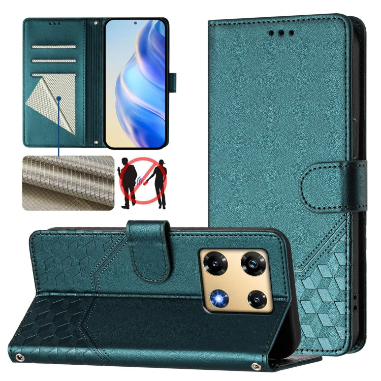 Honeycomb Embossing RFID Leather Phone Case, For Infinix Smart 7 Plus / 7 HD / 7 India, For Infinix Note 30 5G / 4G, For Infinix Note 30 Pro 4G, For Infinix Note 30 VIP, For Infinix Hot 30i, For Infinix Hot 30 4G, For Infinix Hot 20S / Hot 20 Pro      ...