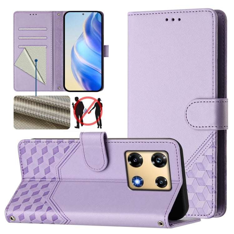 Honeycomb Embossing RFID Leather Phone Case, For Infinix Smart 7 Plus / 7 HD / 7 India, For Infinix Note 30 5G / 4G, For Infinix Note 30 Pro 4G, For Infinix Note 30 VIP, For Infinix Hot 30i, For Infinix Hot 30 4G, For Infinix Hot 20S / Hot 20 Pro      ...