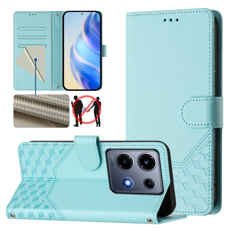 Honeycomb Embossing RFID Leather Phone Case, For Infinix Smart 7 Plus / 7 HD / 7 India, For Infinix Note 30 5G / 4G, For Infinix Note 30 Pro 4G, For Infinix Note 30 VIP, For Infinix Hot 30i, For Infinix Hot 30 4G, For Infinix Hot 20S / Hot 20 Pro      ...