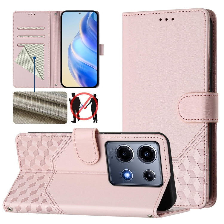 Honeycomb Embossing RFID Leather Phone Case, For Infinix Smart 7 Plus / 7 HD / 7 India, For Infinix Note 30 5G / 4G, For Infinix Note 30 Pro 4G, For Infinix Note 30 VIP, For Infinix Hot 30i, For Infinix Hot 30 4G, For Infinix Hot 20S / Hot 20 Pro      ...