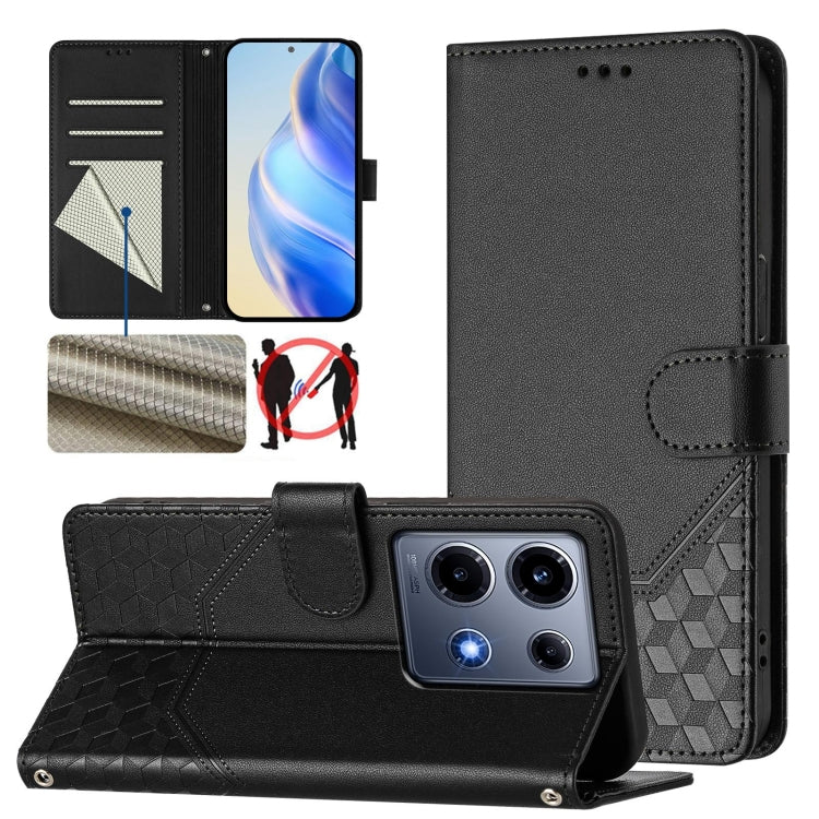 Honeycomb Embossing RFID Leather Phone Case, For Infinix Smart 7 Plus / 7 HD / 7 India, For Infinix Note 30 5G / 4G, For Infinix Note 30 Pro 4G, For Infinix Note 30 VIP, For Infinix Hot 30i, For Infinix Hot 30 4G, For Infinix Hot 20S / Hot 20 Pro      ...