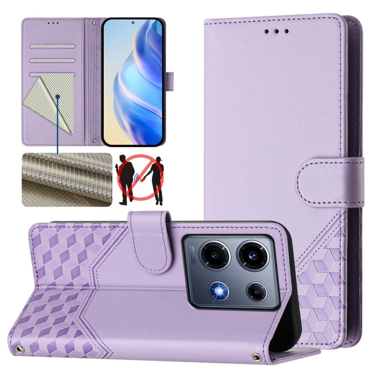 Honeycomb Embossing RFID Leather Phone Case, For Infinix Smart 7 Plus / 7 HD / 7 India, For Infinix Note 30 5G / 4G, For Infinix Note 30 Pro 4G, For Infinix Note 30 VIP, For Infinix Hot 30i, For Infinix Hot 30 4G, For Infinix Hot 20S / Hot 20 Pro      ...