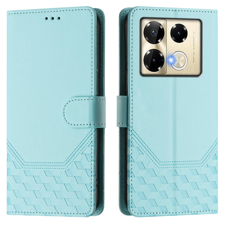 Honeycomb Embossing RFID Leather Phone Case, For Infinix Note 40 Pro 5G / 4G, For Infinix Note 40 Pro+ 5G, For Infinix Hot 40 4G / Hot 40 Pro 4G, For Infinix Note 40 4G, For Infinix Zero 30 4G, For Infinix Zero 30 5G, For Infinix Hot 30 5G             ...