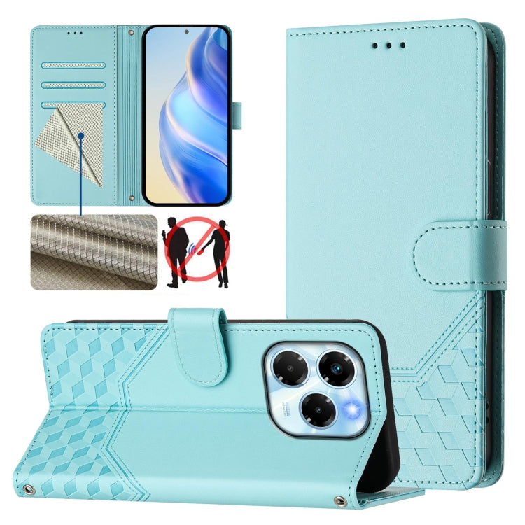 Honeycomb Embossing RFID Leather Phone Case, For Infinix Hot 50i 5G / Smart 9 4G, For Infinix Hot 50 Pro+ 4G, For Infinix Hot 50 4G, For Infinix Hot 50 5G, For Infinix Zero 40 5G / 4G, For Infinix Note 40X 5G, For Infinix Note 40 5G                    ...